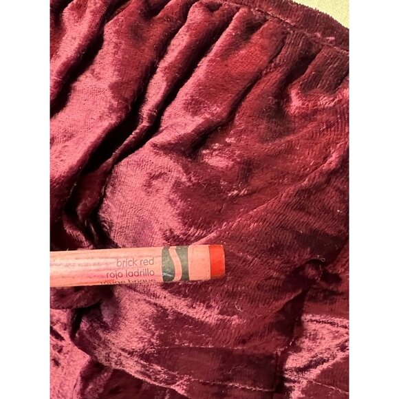 NWT Bila Velvet Blouse Prairie whimsigoth Ruffle Shirt Velour Boho Medium India - Picture 5 of 9